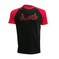 Tričko pánske panorama čierno červene
